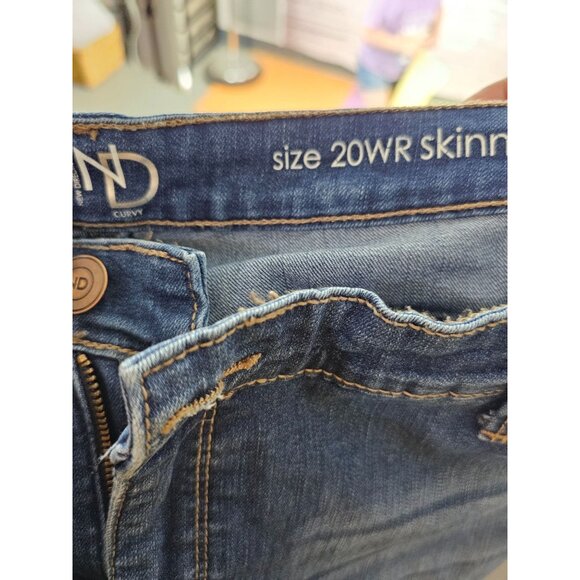 New Directions Size 20WR Skinny Curvy Women's Denim Blue‎ Jeans - Picture 2 of 11